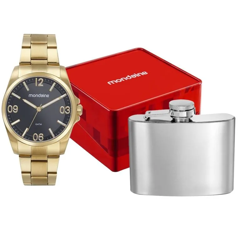 Relógio De Pulso Masculino + Acessorio 32733gpmvda3k1 - Mondaine