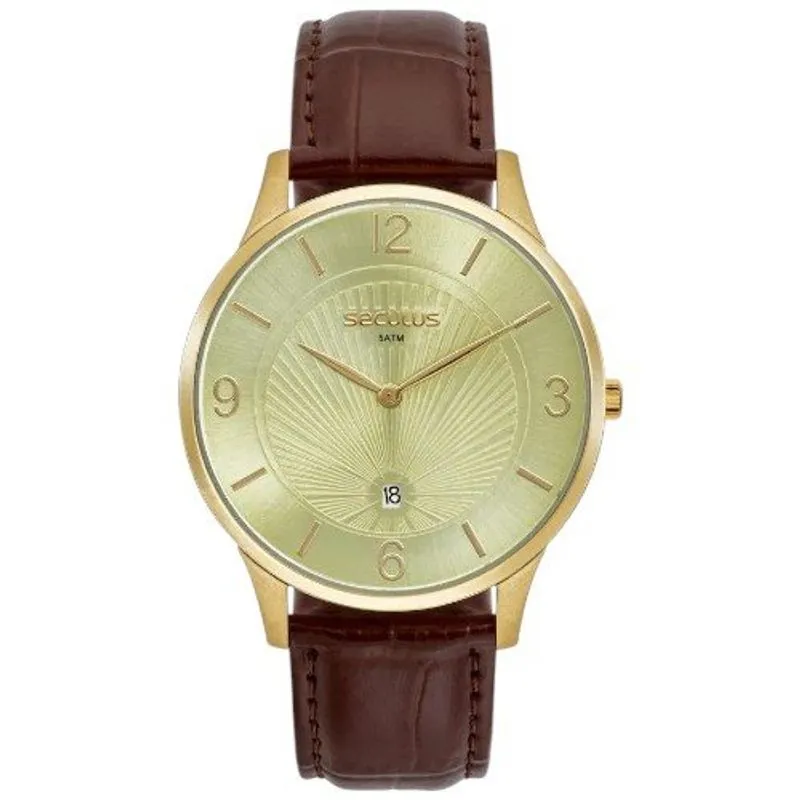Relógio Masculino Seculus Marrom 44342GPSVDC2
