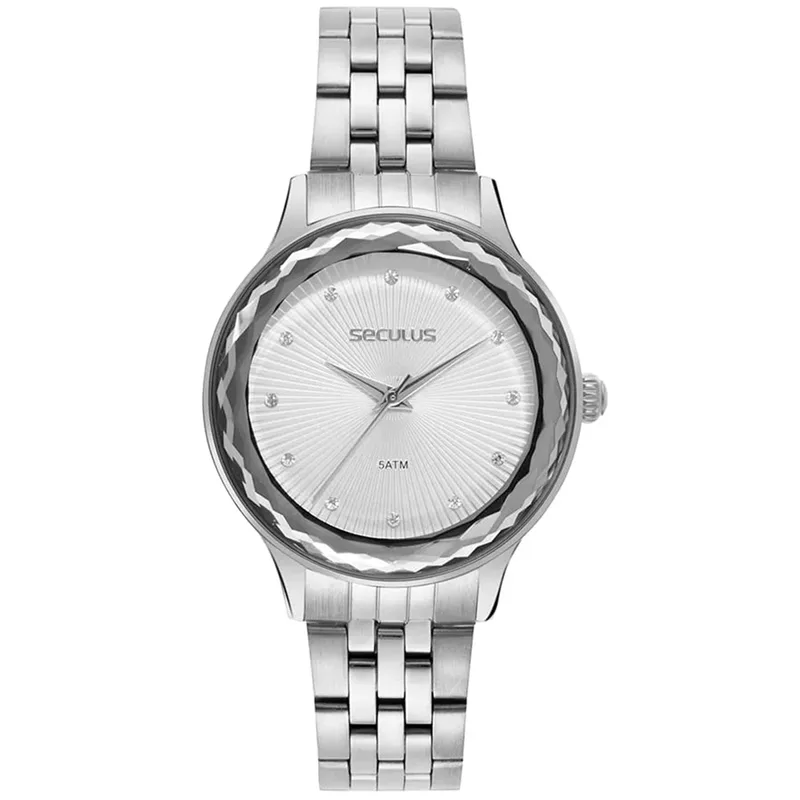 Relógio Feminino Analógico Seculus 44334L0SVNS2 Prata