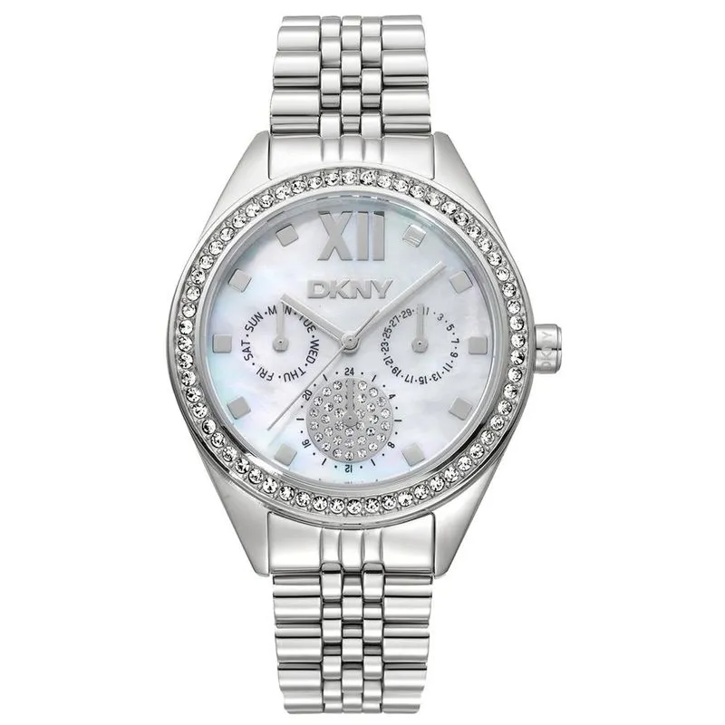Relógio Dkny Feminino Multifunção Prateado