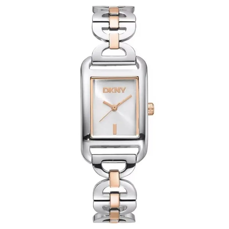 Relógio Dkny Feminino Bracelete Retangular Bicolor