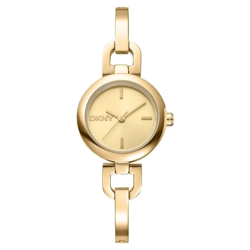 Relógio Dkny Feminino Fashion Bracelete Dourado