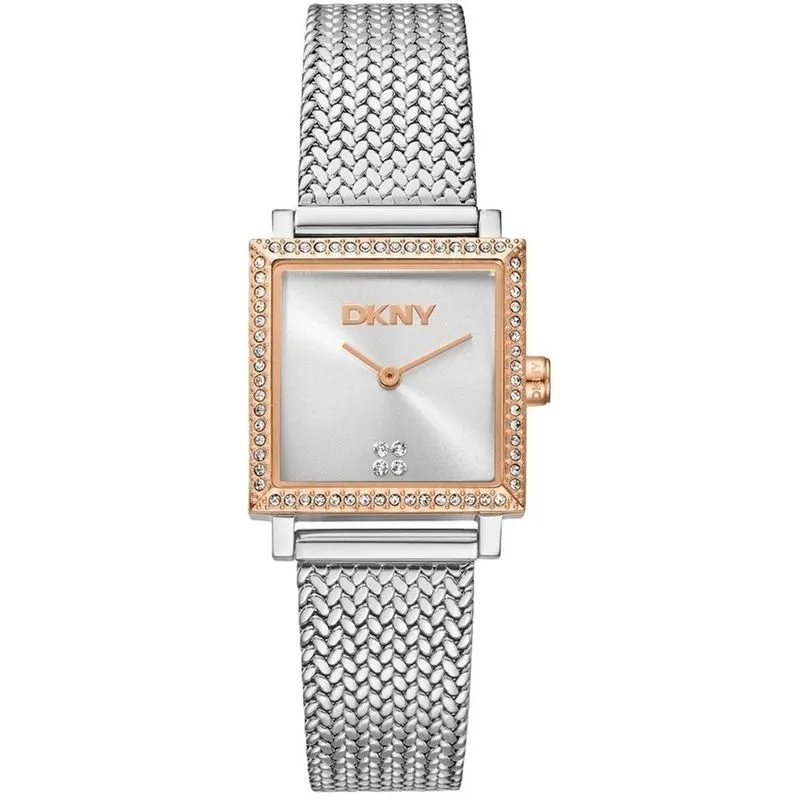 Relógio Dkny Feminino Fashion Retangular Bicolor