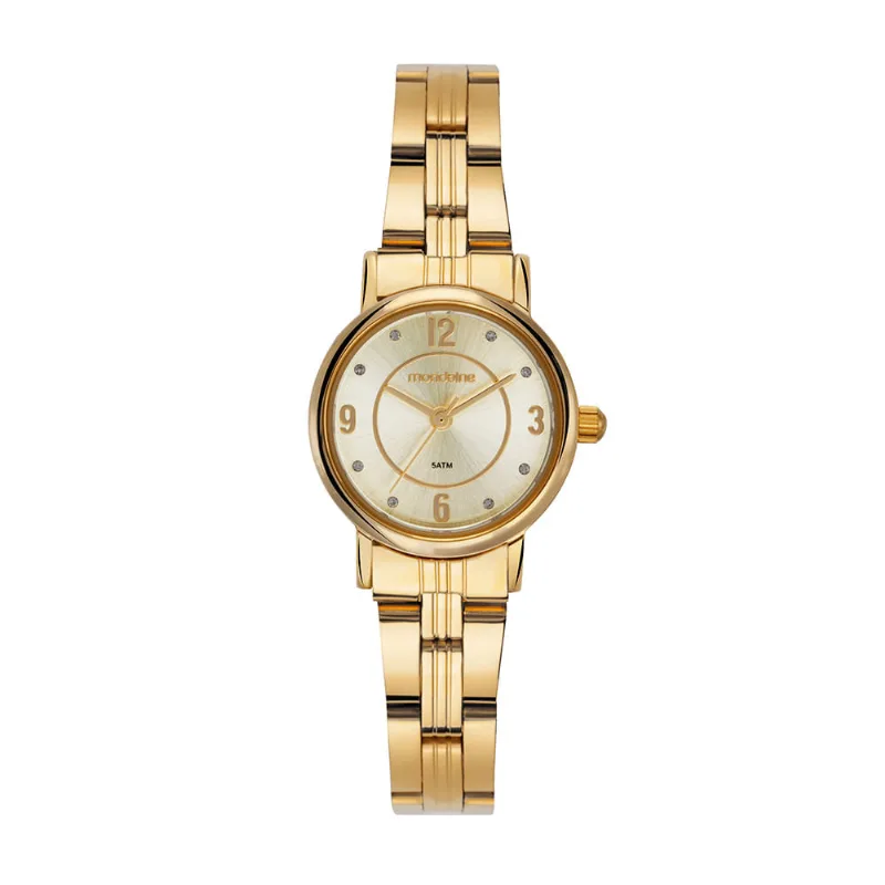 Relógio Feminino Dourado Clássico