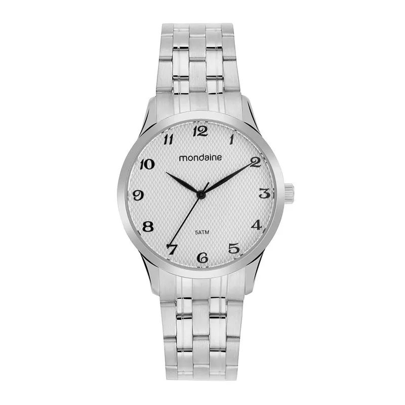 Relogio Feminino Prata Mostrador com Textura