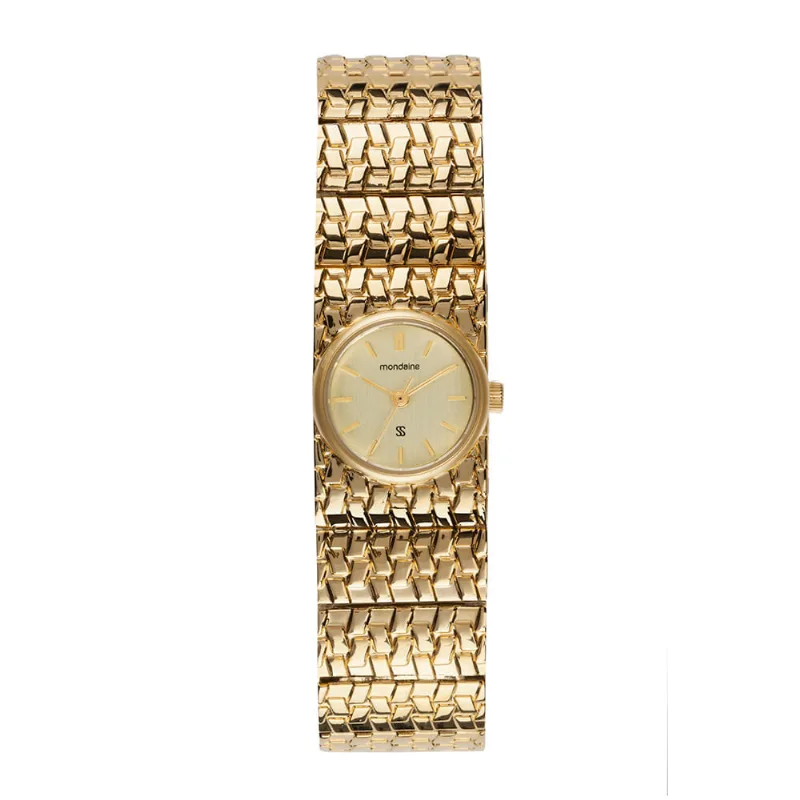 Relógio Bracelete Feminino Analógico Redondo Dourado