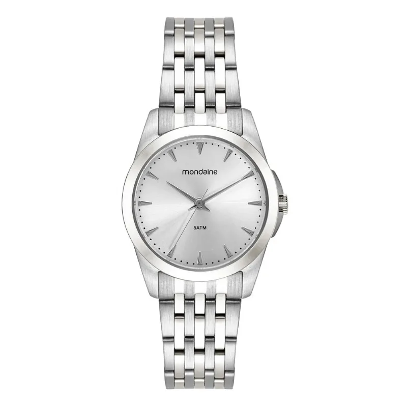 Relogio Mondaine Feminino Casual Aço Prateado
