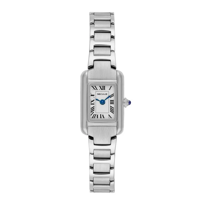 Relógio Feminino Tank Signature Mini Aço Prata