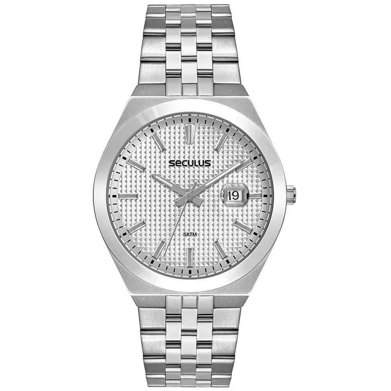 Relógio Masculino Long Life Aço Inox Prata Séculus