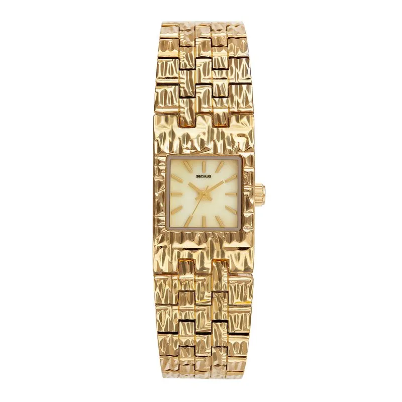 Relógio Feminino Bracelete em Metal Especial Dourado