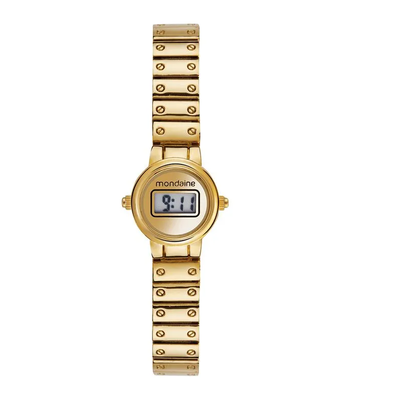 Relógio Feminino Digital Caixa Mini Dourado