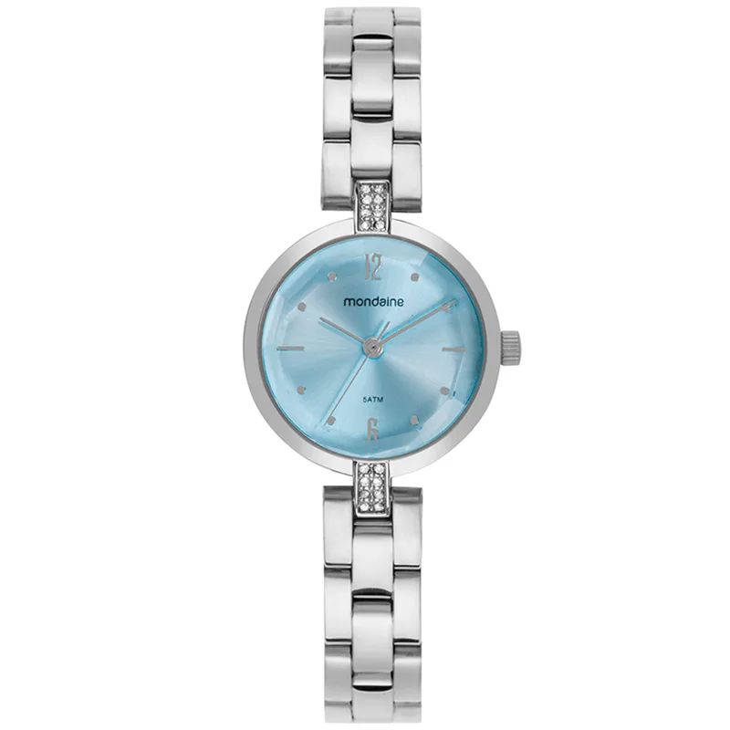 Relógio Mondaine Feminino Azul Prata 33015L0MKNE2K1