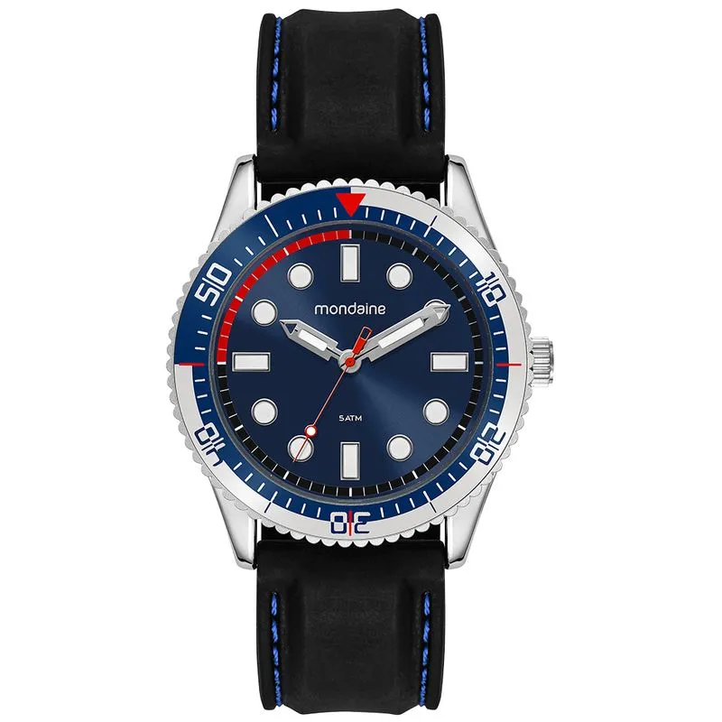 Relógio Masculino Analógico Silicone Azul