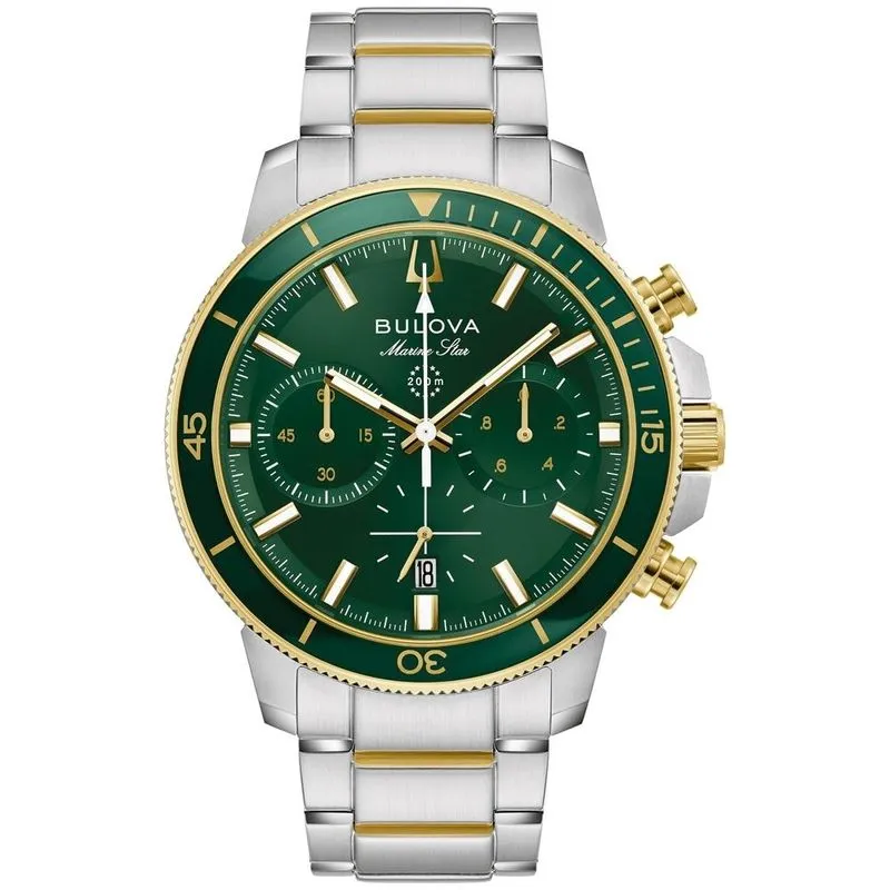 Relógio Bulova Masculino Cronógrafo Bicolor Marine Star