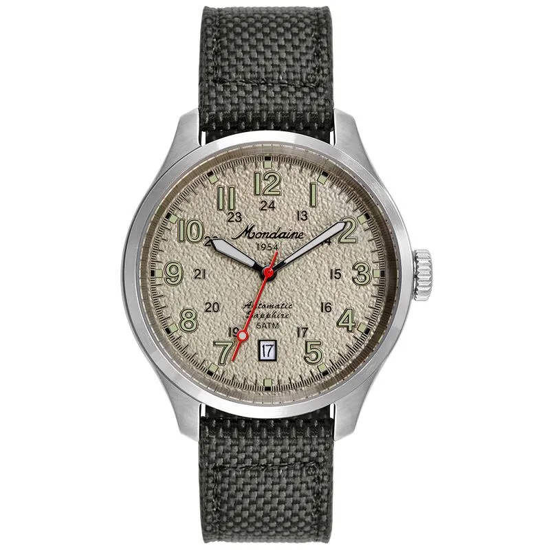 Relógio Masculino Automático Safira Nylon Verde