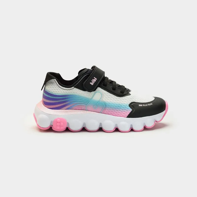 Tênis de Corrida Infantil Bibi Play Run Preto com Rosa 31