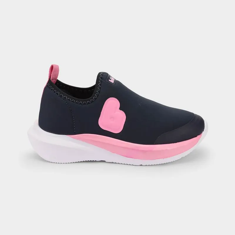 Tênis Infantil Feminino Bibi Volt 2.0 Azul-Marinho e Rosa 34