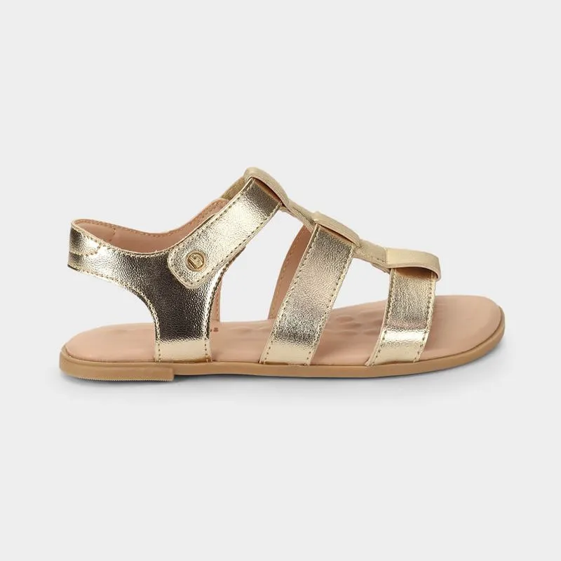 Sandália Infantil Bibi Shine Kids Dourado 33