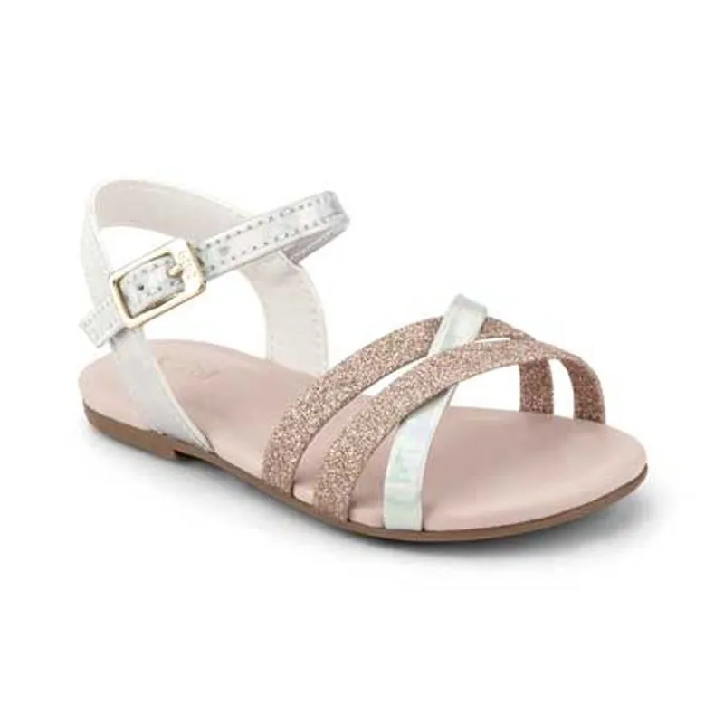 Sandália Infantil Bibi Flat Mini Rosa e Holografico - 1150010 22