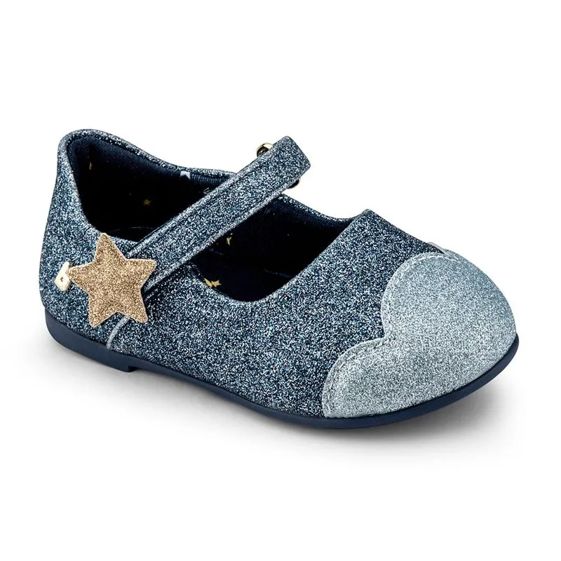 Sapatilha Infantil Bibi Anjos Mini Feminino Brilho Azul - 1072263 27