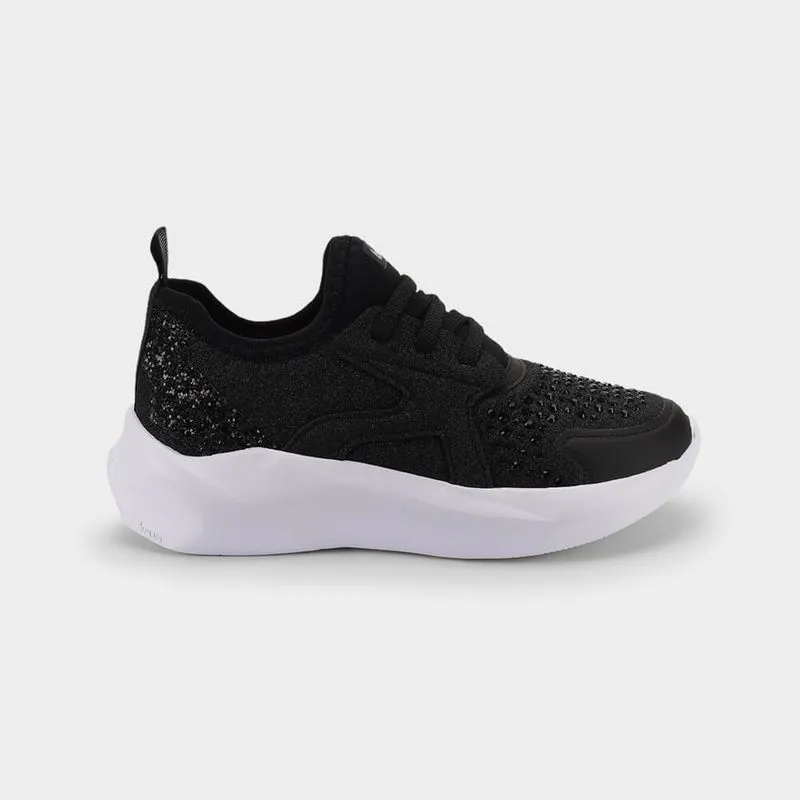 Tênis Infantil Bibi Evolution 2.0 Preto com Glitter 36