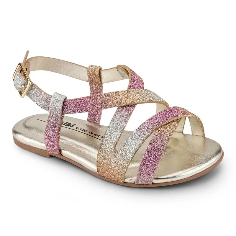 Sandália Infantil Bibi Mini Me Feminino Brilho Rosa - 1102184 27