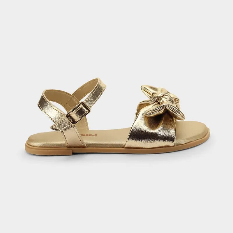 Sandália Infantil Bibi Shine Kids Dourada com Laço 31