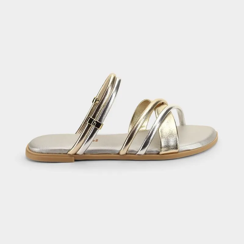 Sandália Infantil Feminina Bibi Shine Kids Metalizada 29