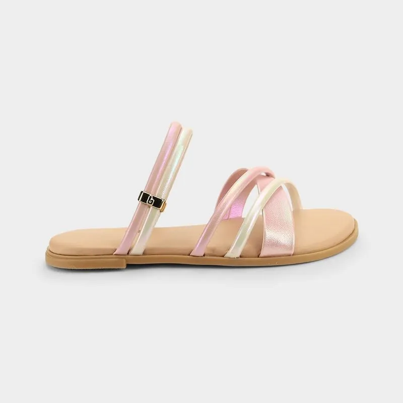 Sandália Infantil Feminina Bibi Shine Kids Rosa e Branca 37