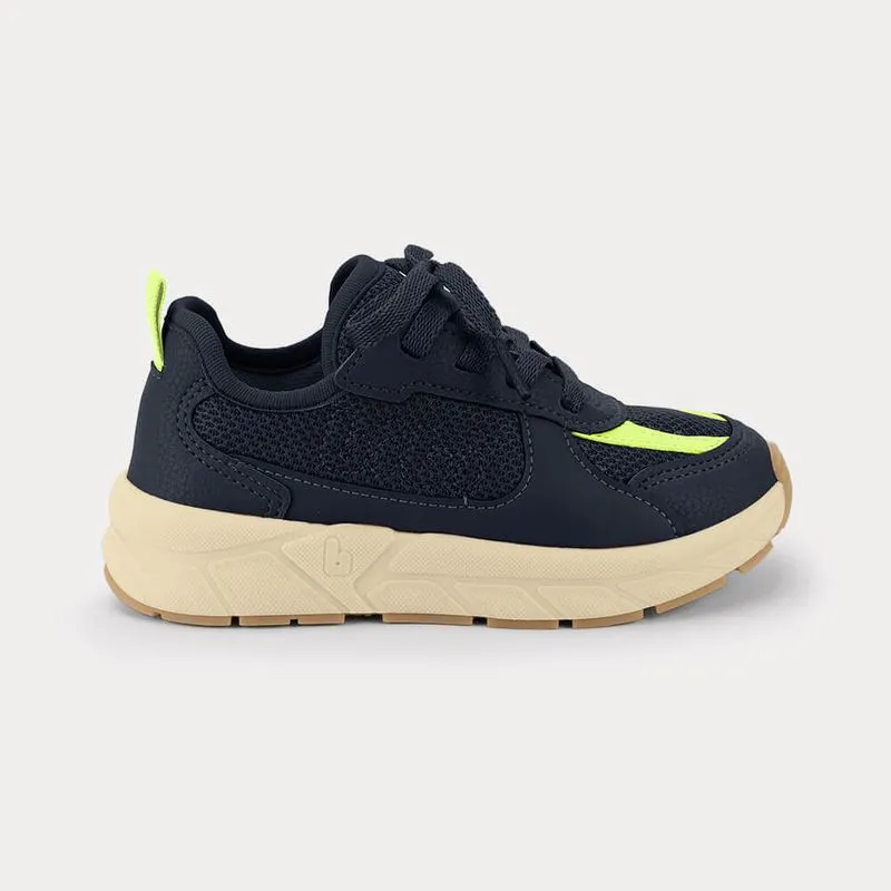 Tênis Escolar Infantil Masculino Bibi B Flow Marinho e Verde 24