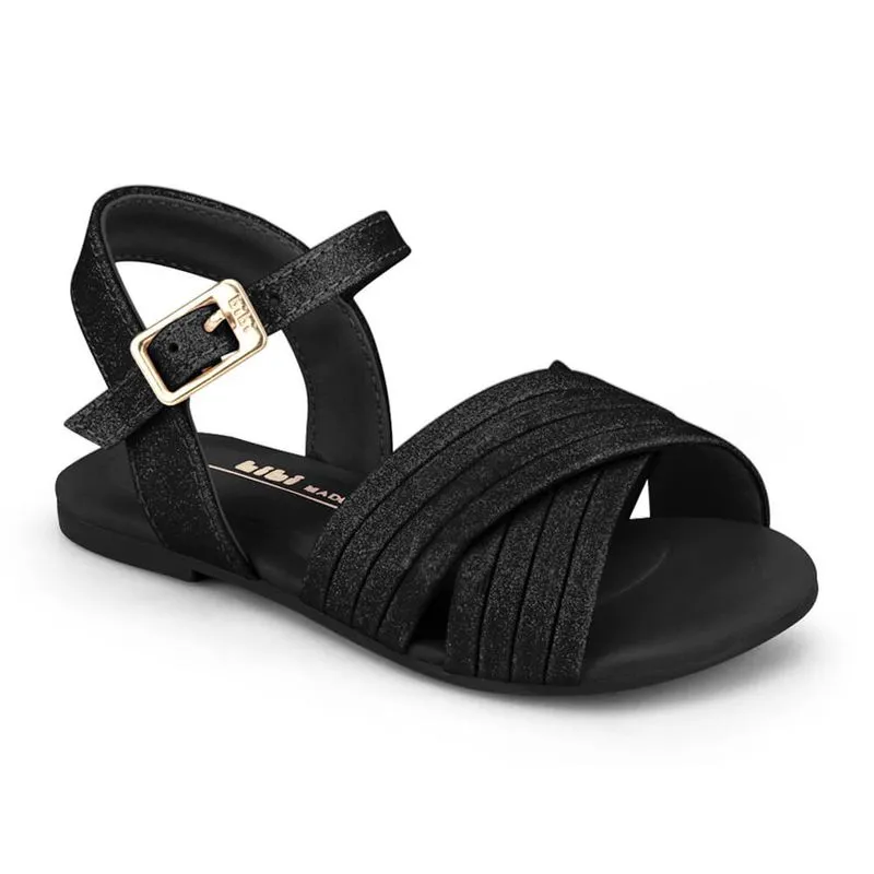 Sandália Infantil Bibi Mini Me Feminina Preta - 1102225 26