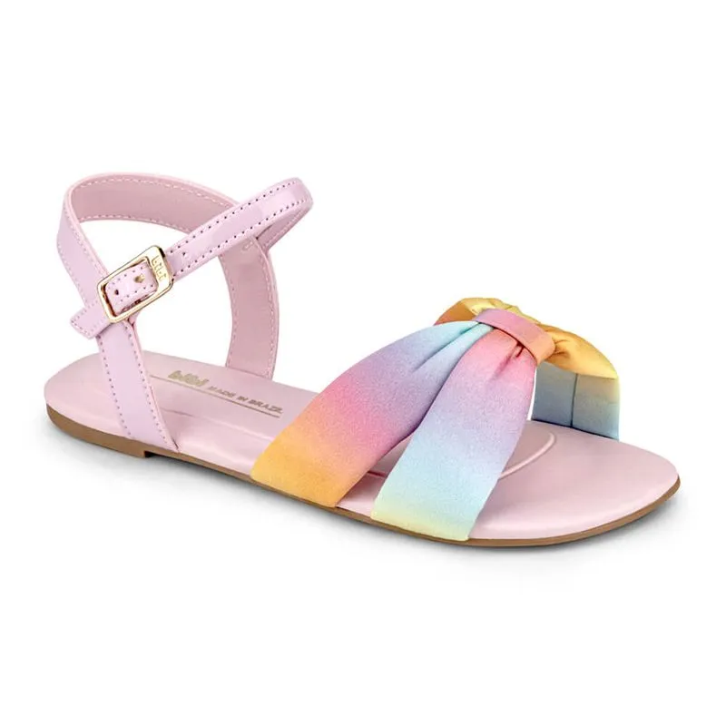 Sandália Infantil Bibi Little Me Feminina Rosa Sugar com Rainbow - 1104247 28