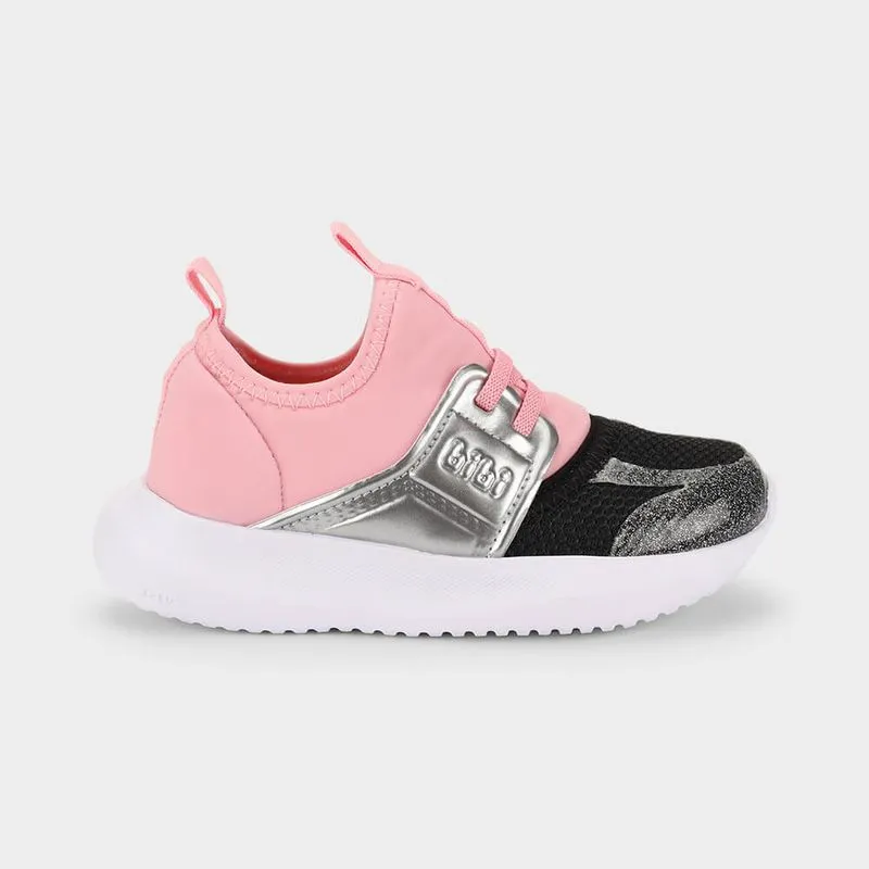 Tênis Infantil Bibi Flash Rosa com Prata 26