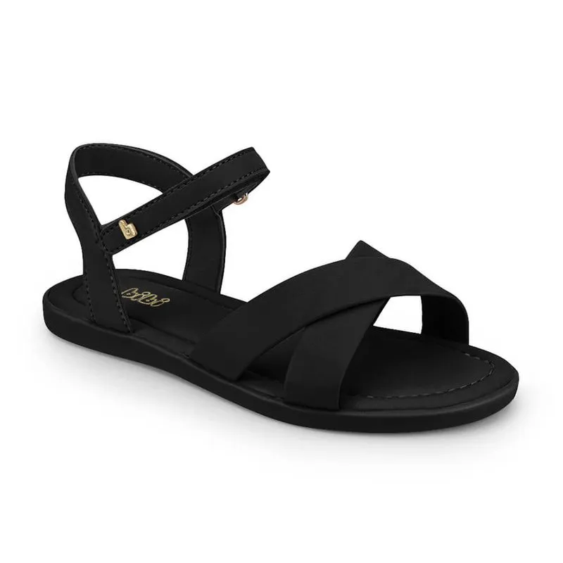 Sandália Infantil Feminina Bibi Soft Flat Preta 1169054 28
