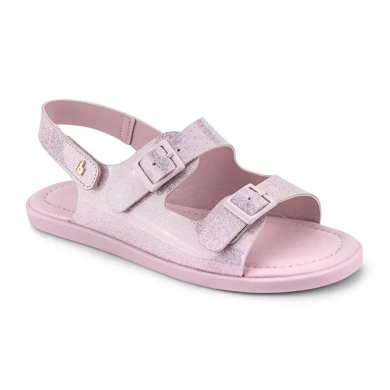 Sandália Infantil Feminina Bibi Soft Flat Rosa Shine 1169065 34