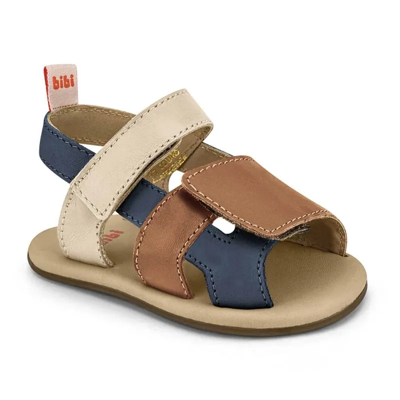 Sandália Infantil Masculina Bibi Afeto V Marrom com Azul 1084135 16