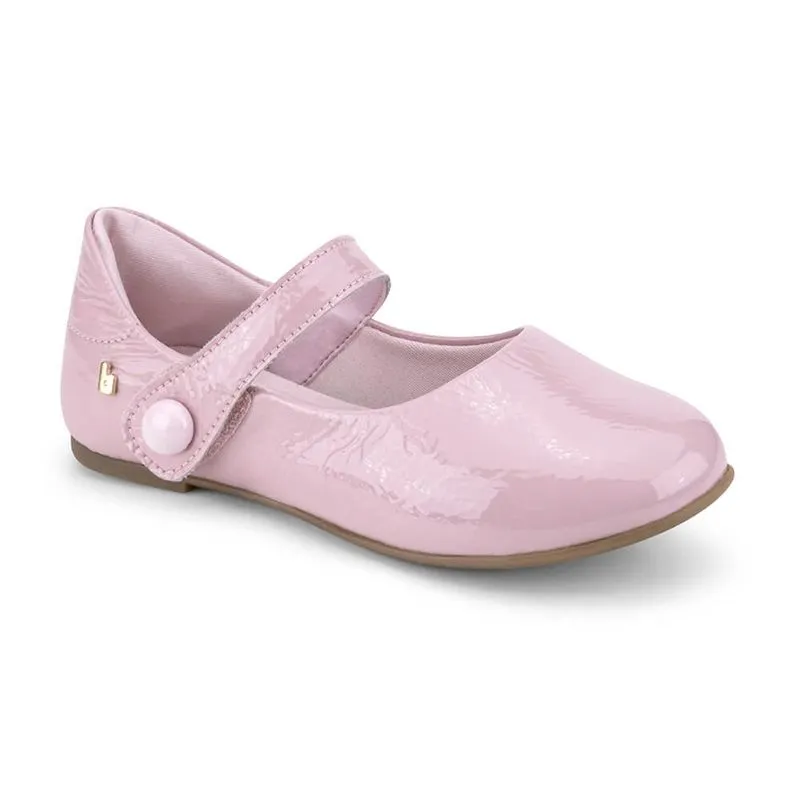 Sapatilha Infantil Feminina Bibi Ballerina Rosa com Verniz 22
