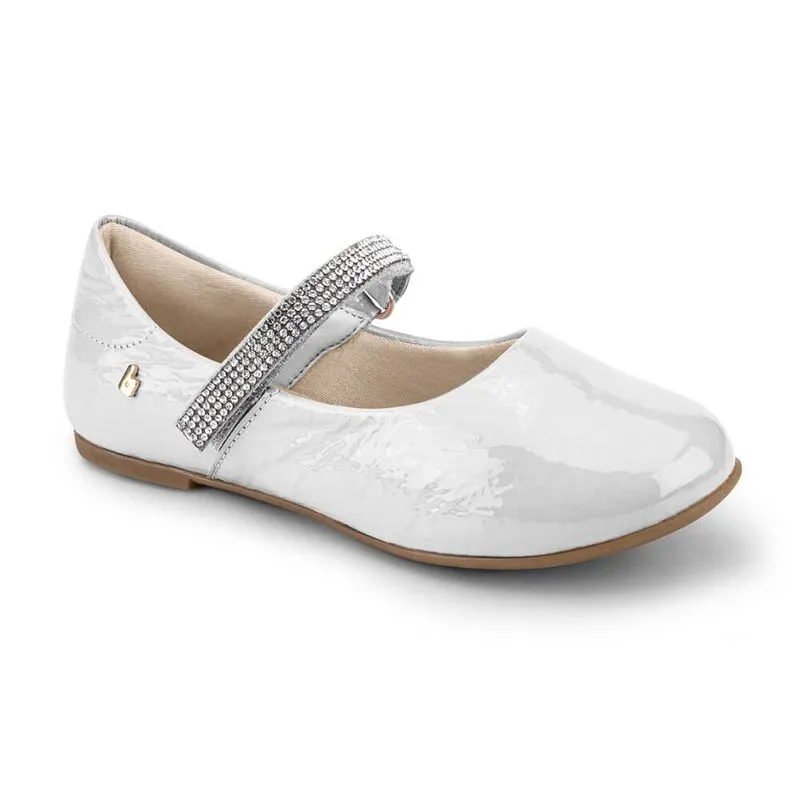 Sapatilha Infantil Feminina Bibi Ballerina Branca com Verniz 1171019 29