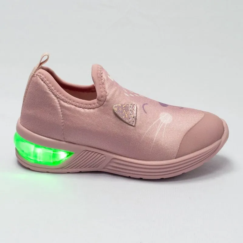 Tênis Bibi 1132145 Space Wave 2.0 com LED Pink