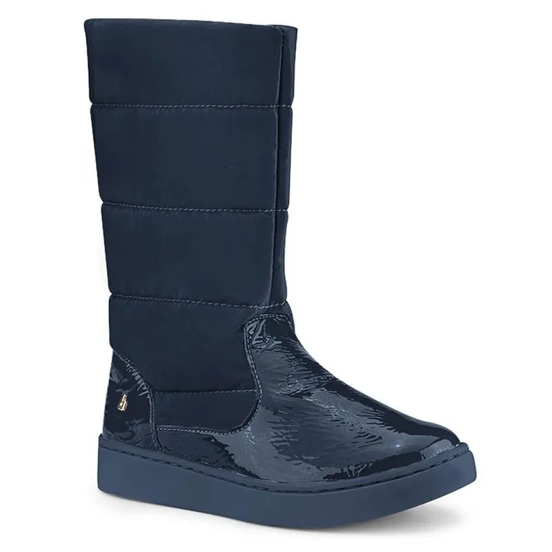 Bota Infantil Feminina Bibi Urban Boots Azul com Verniz Drop 1049106 34