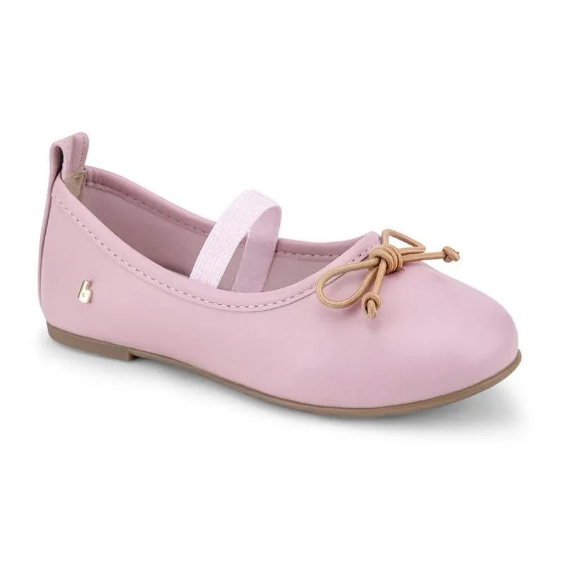 Sapatilha Infantil Feminina Bibi Ballerina Rosa com Laço 1171023 35