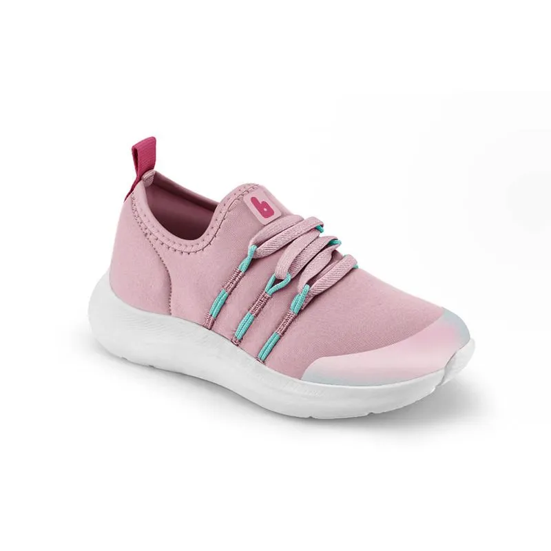 Tênis Infantil Feminino Rosa Quartzo Liso com Elástico Bibi Action 30