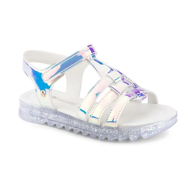 Sandália Infantil Feminina Bibi Flat Form II Holográfica 1198010 37