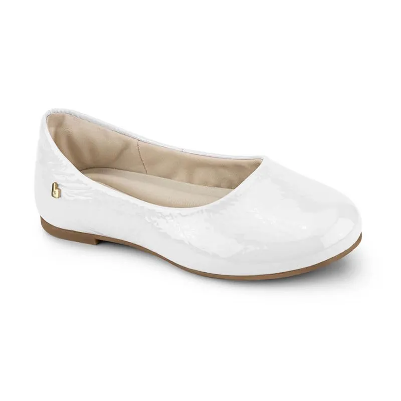 Sapatilha Infantil Feminina Bibi Ballerina Branca com Verniz 1171031 22