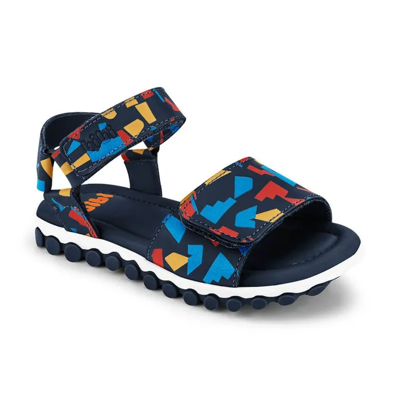 Sandália Infantil Masculina Bibi Summer Roller New II Azul Estampa Bibi Block 1081088 22