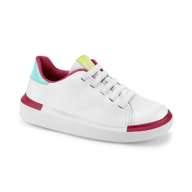 Tênis Infantil Feminino Bibi Glam Branco em Couro 34