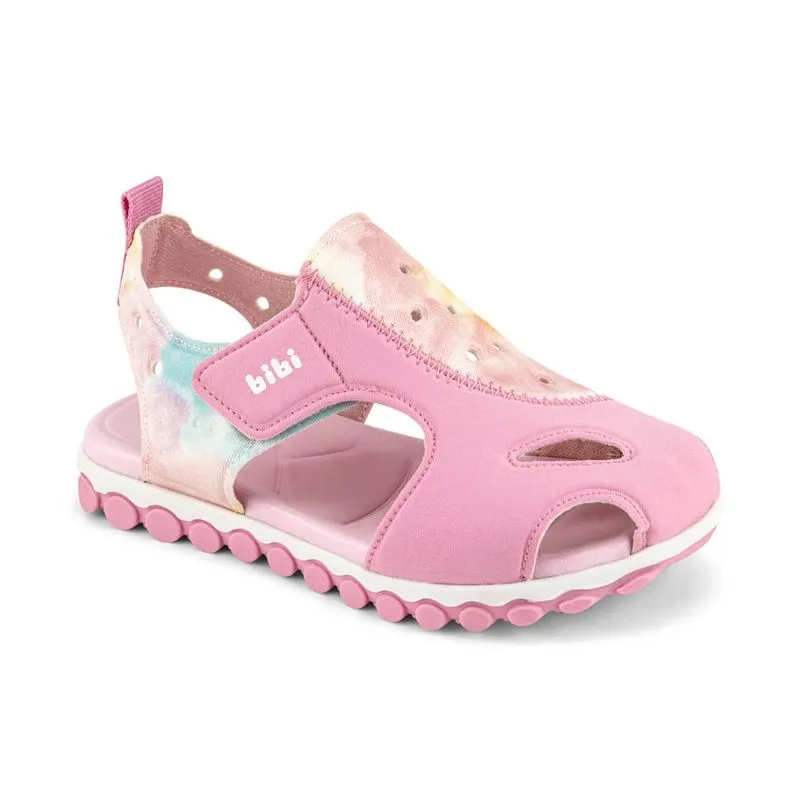 Sandália Infantil Feminina Bibi Summer Roller Sport Rosa Estampa Aquarela 1103163 24