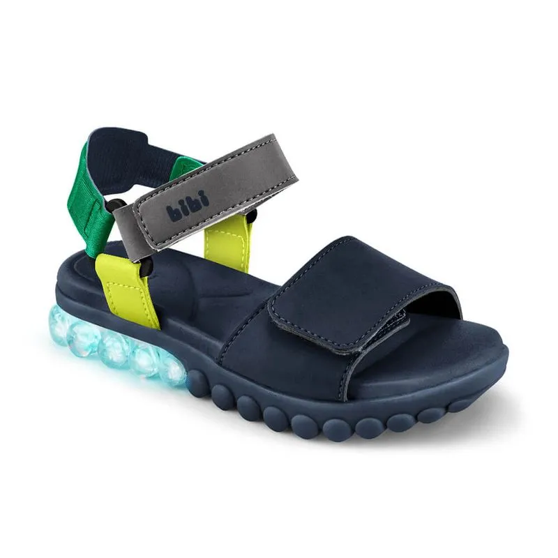 Sandália de Luz Infantil Masculina Bibi Summer Roller Light Azul 1193011 25