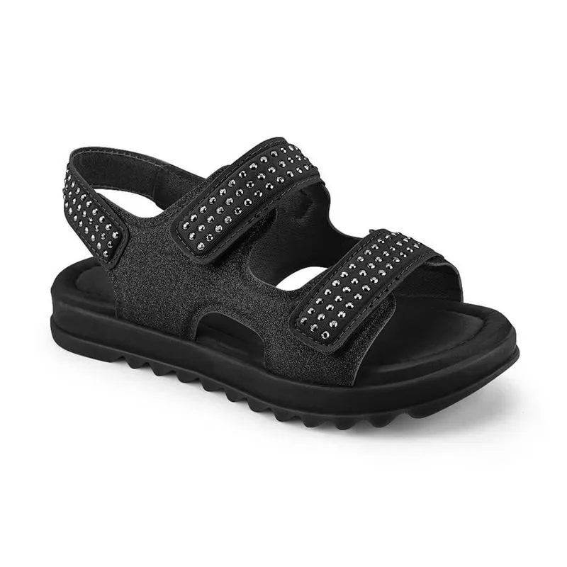 Sandália Infantil Feminina Bibi Flat Form II Preta 1198030 29