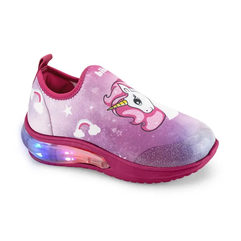 Tênis Infantil de Luz Feminino Bibi Space Wave 3.0 Rosa Unicórnio 1199012 21